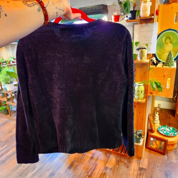 💮🌹Vintage 00's Embroidered Chenille Sweater💋❣️ - Picture 7 of 9